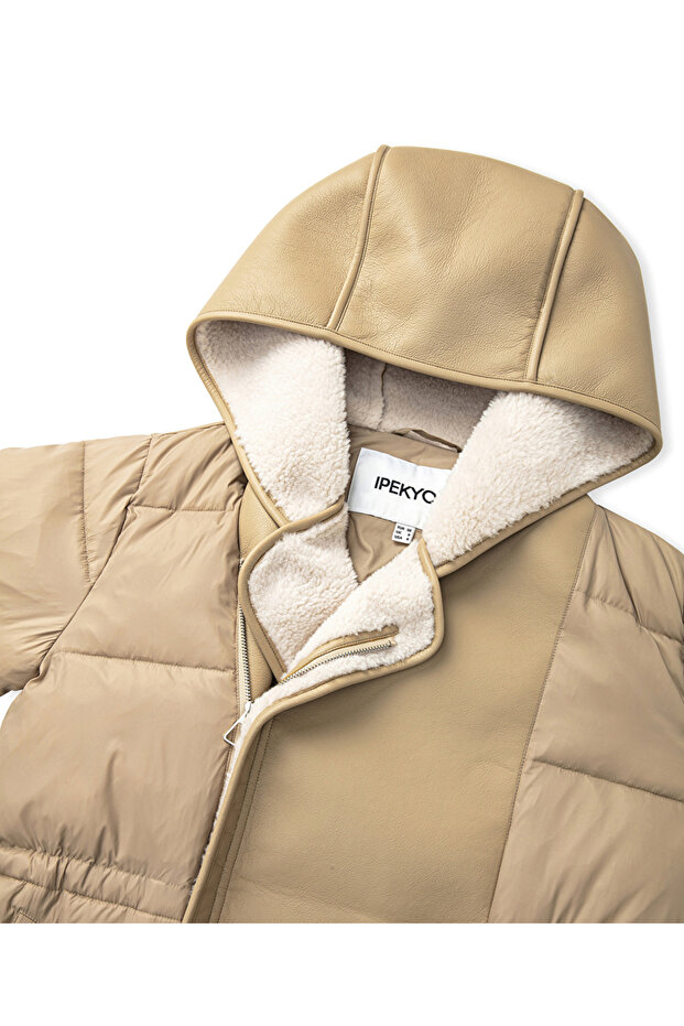 Colorblock şişme mont - 4