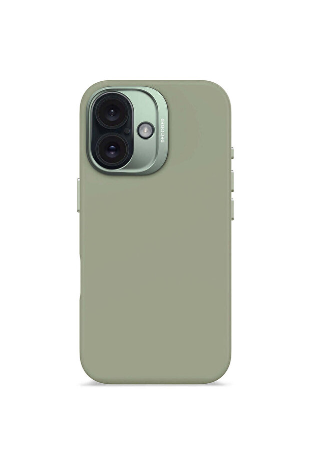 DECODED silicone protective case for iPhone 16, Green - 1