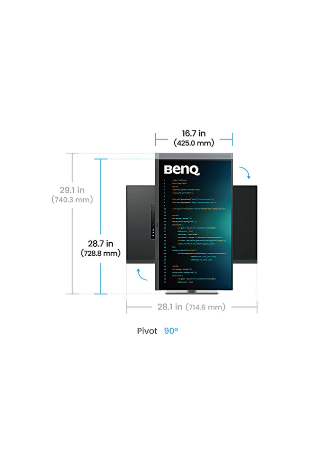 RD320U 31.5 inç 5 ms 60 Hz IPS 4K Daisy Chain Pivot PIP/PBP DualView Programlama Monitörü - 2