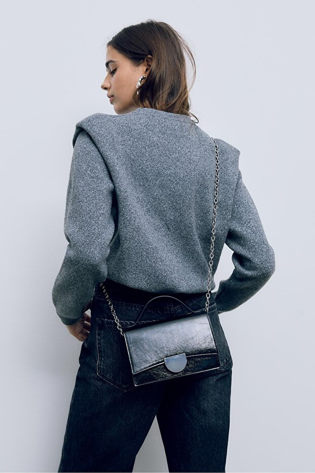 Mini metal çapraz askılı çanta - 1