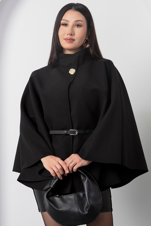 Kemerli Düğmeli Panço DKS1338 - 4