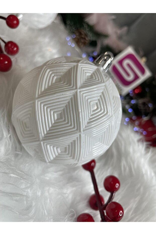 Коледна украса - Бяло - 8
