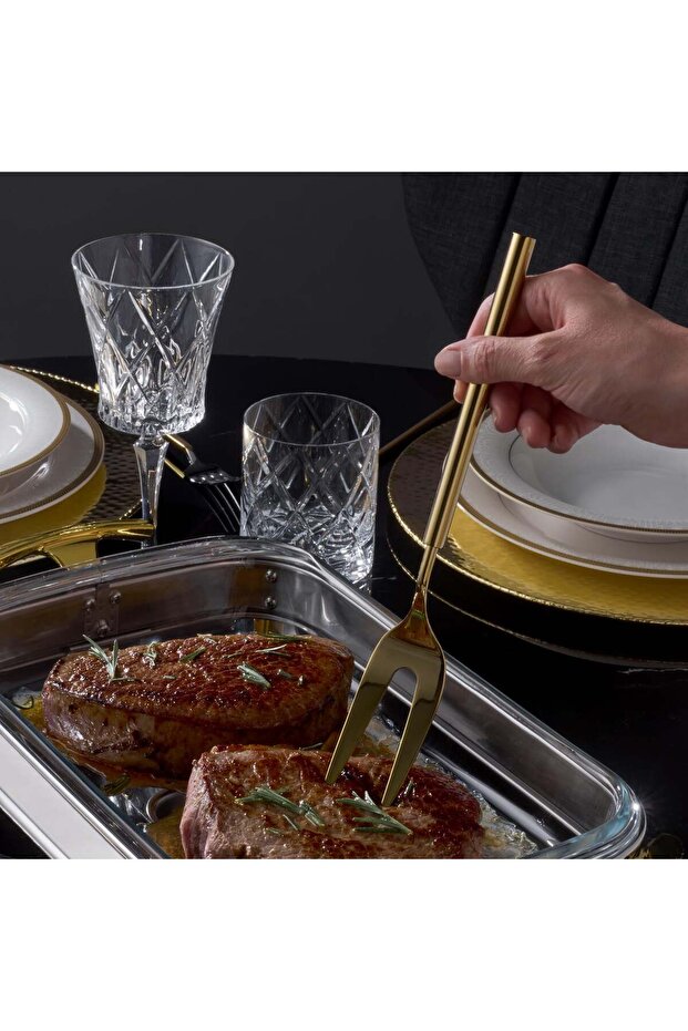 6000 Roller Titanium Matte Gold 5 Piece Serving Set - 3