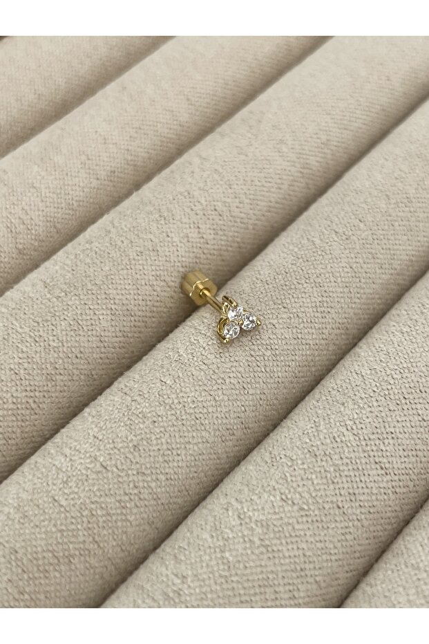 Üç Taşlı Küçük Piercing - 1