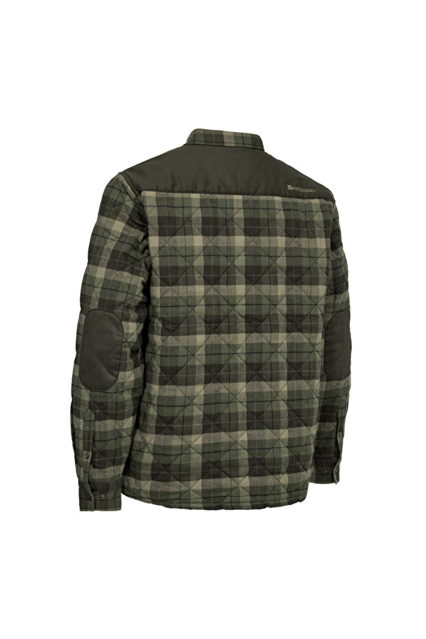 Elbert Padded Jacket, Green Check - 2