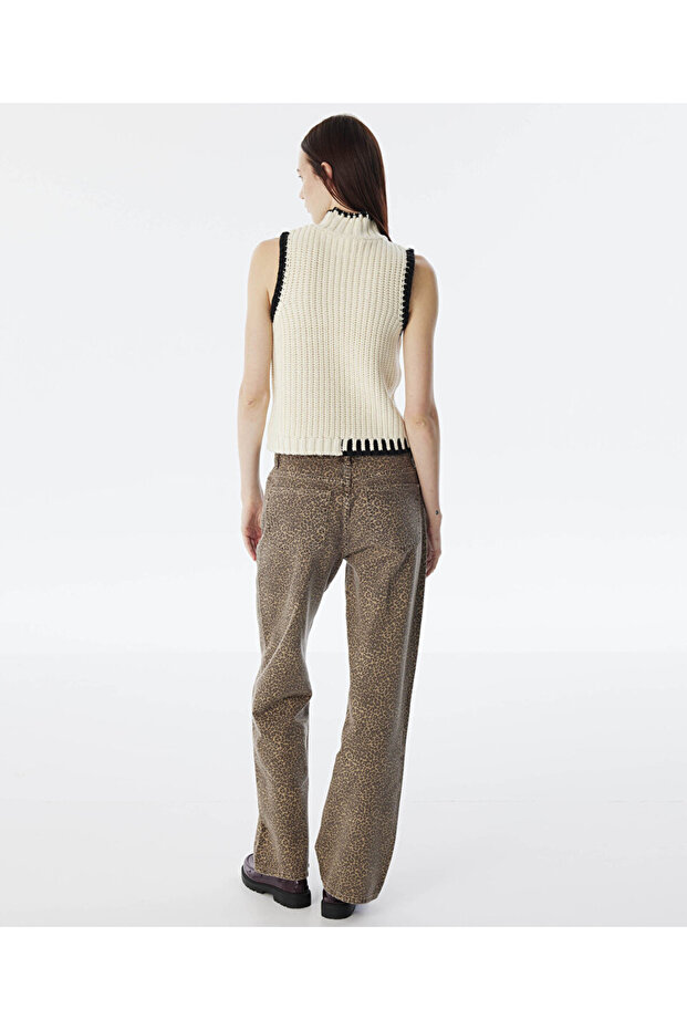 KONTRAST ŞERİTLİ SÜVETER - 5