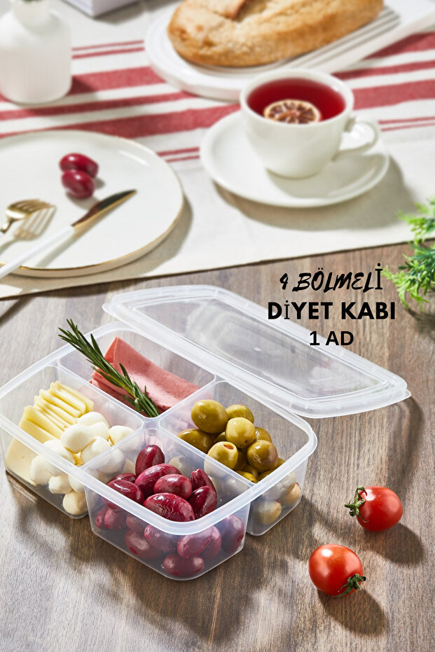 Taşınabilir Diyet Saklama Kabı Öğünlük Kahvaltılık Piknik Saklama Kutusu Beslenme Kutusu - 1