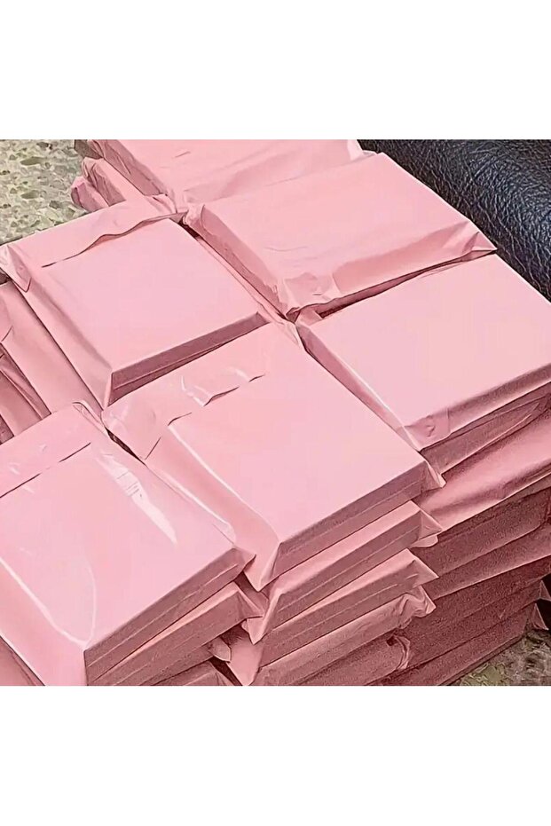 Kargo Poşeti, E ticaret Poşeti, Paketleme Poşeti, Cepsiz Kargo Poşeti, Pembe 25x35 (100 Adet) - 5