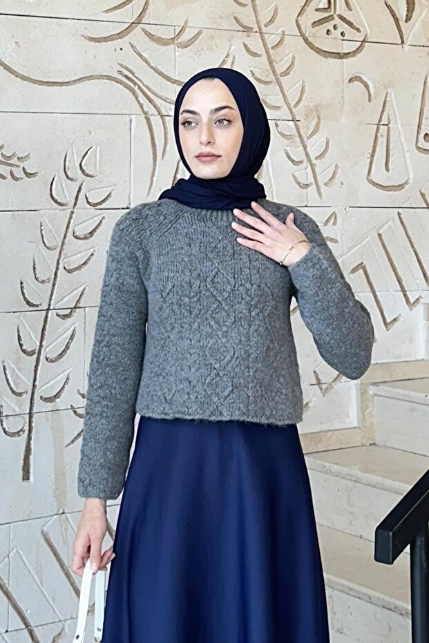 سترة محبوكة أنثراسيت - 3