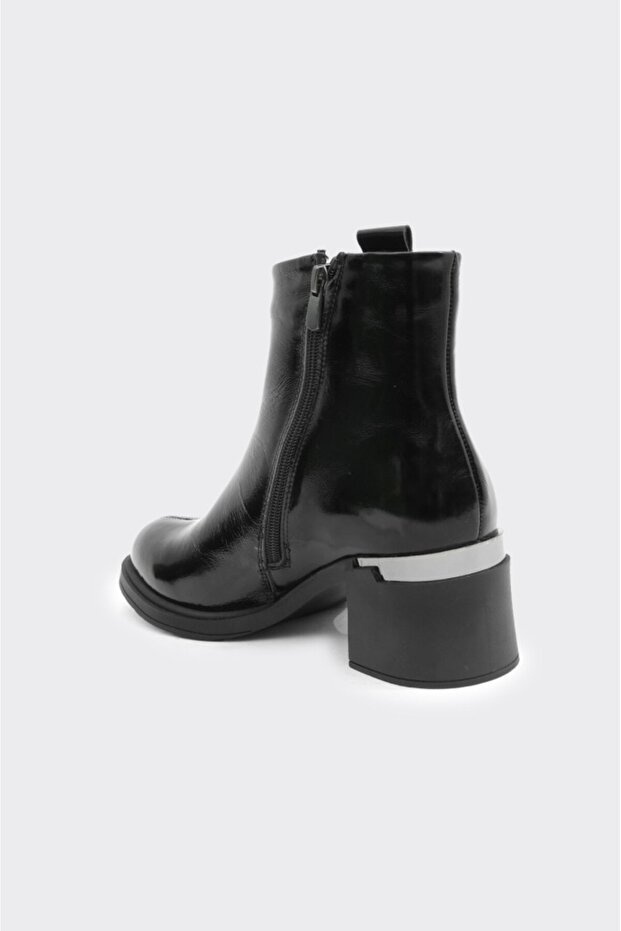 Hakiki Deri Fermuarlı Kadın Bot - 3