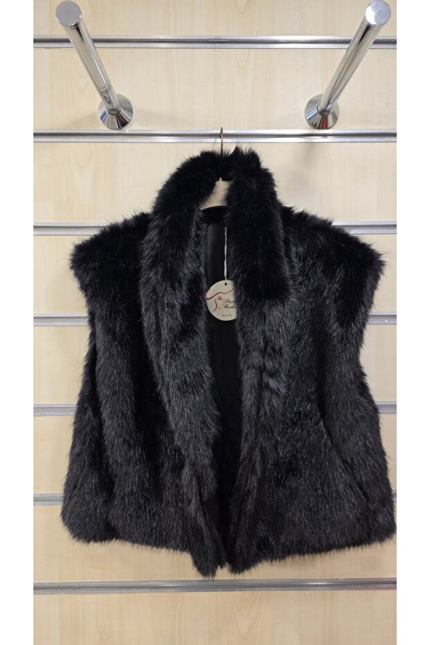 Fur Vest Plain Pattern - 4