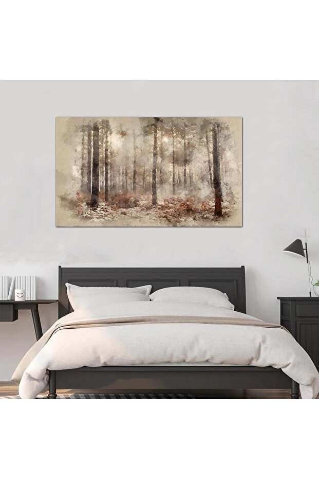 Modern wall panel, forest drawing - 24504 - 1