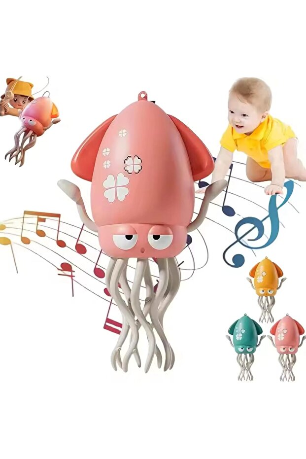 Rechargeable Electronic Sensing Crawling Crab Baby Toy – Musical Interactive Obstacle Senso