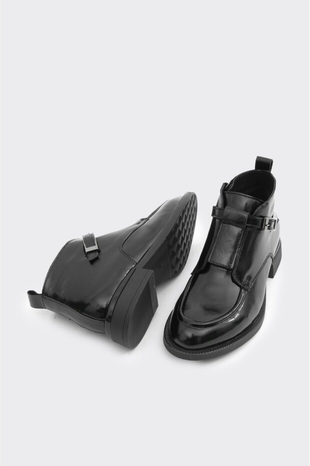 Fermuarlı Hakiki Deri Kadın Bot - 6