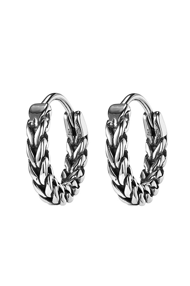 Dragon Skin Design Interlocking 316L Stainless & Tarnish-Free Steel Earrings Pair