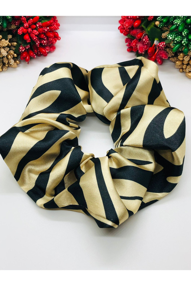 Satin Rubber Ring Buckle Leopard Pattern Buckle - 1