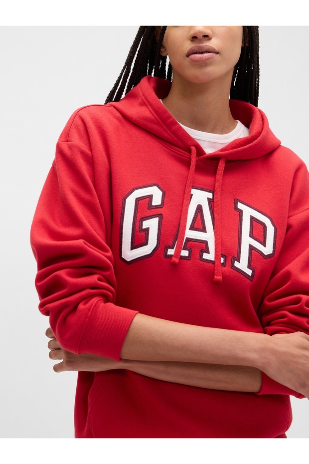 Γυναικείο φούτερ με κόκκινο λογότυπο - 3