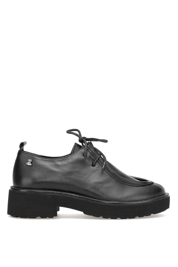 2411550K Women's Genuine Leather Casual Shoes Black