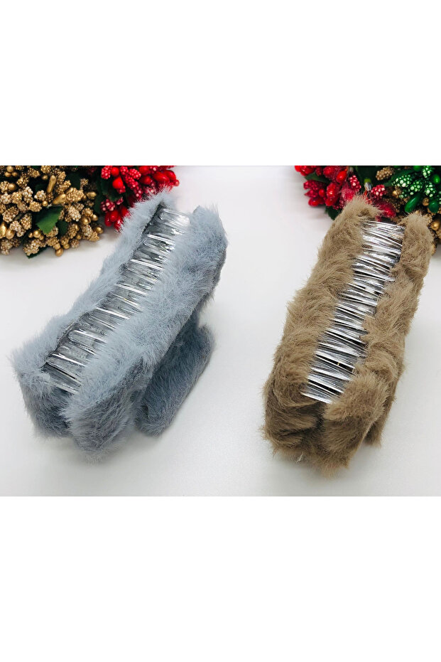 مشبك ملابس من القطيفة، عبوة من قطعتين - 4