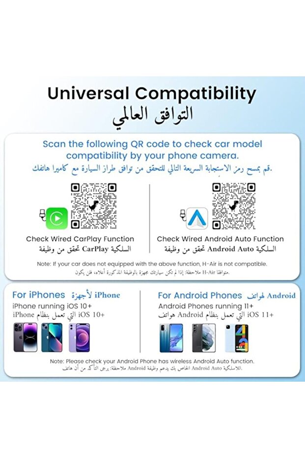 HEYINCAR+ 2025 Upgrade, Mini Wireless CarPlay and Android Auto Adapter, Plug and Play, No Delay, Fas - 8