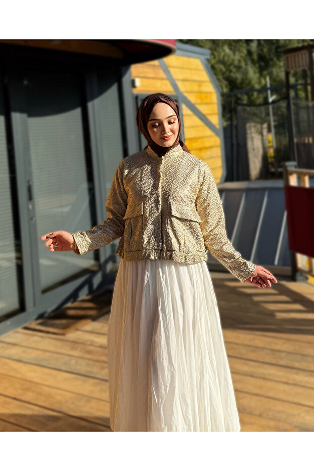 Bomber Ceket Gold - 6