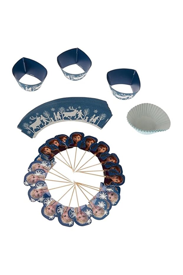 amscan Frozen 2 Birthday, Glitter Blue Cupcake Kit, 72 Ct.