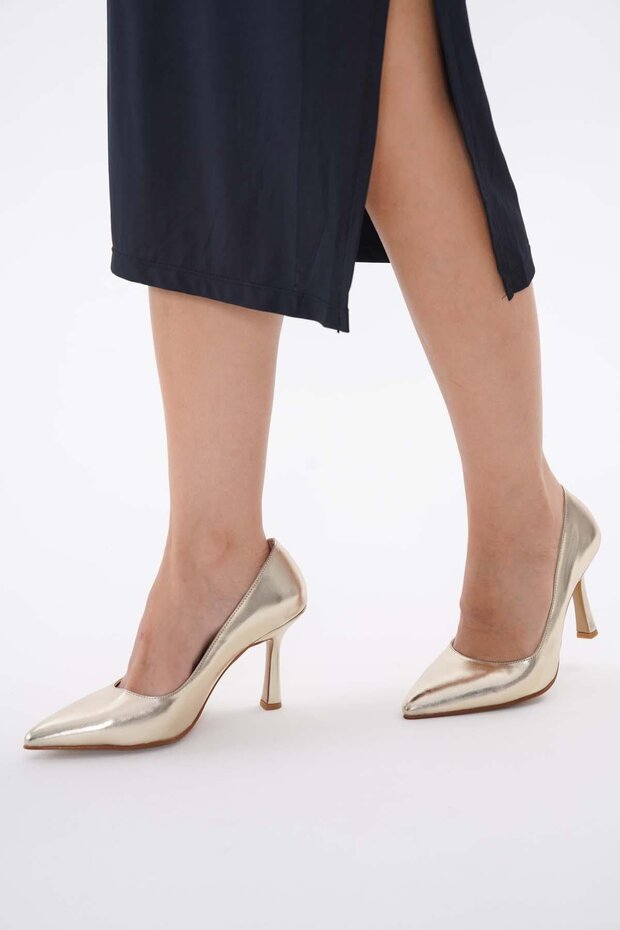Gold Stiletto Women's High Heels