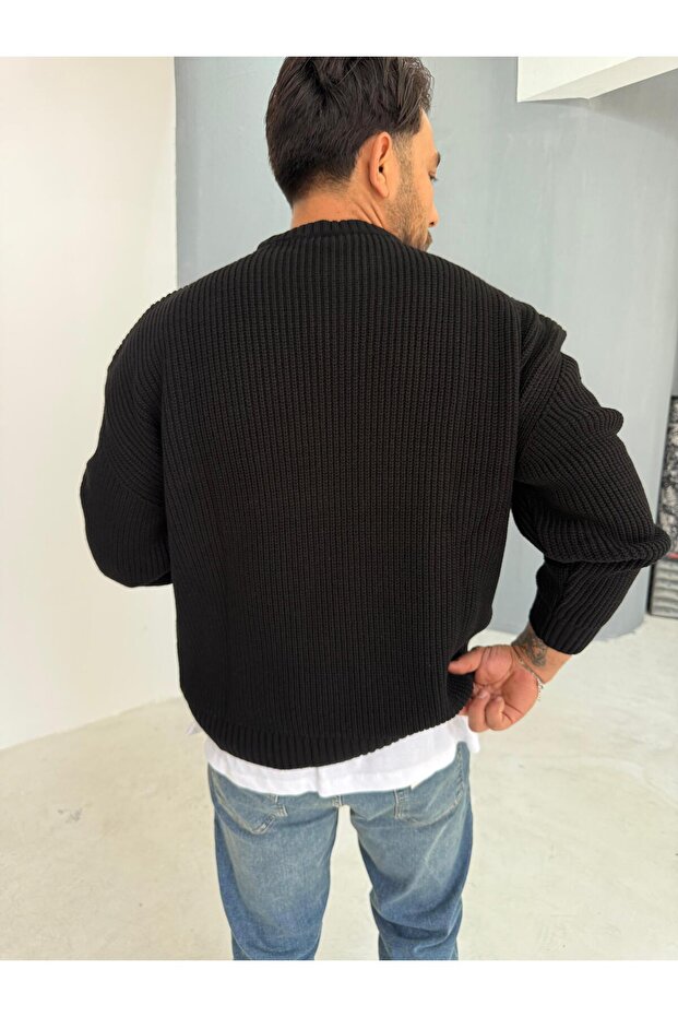 Pulover casual pentru bărbați basic - 4