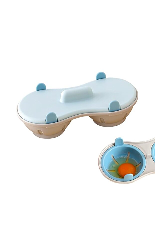 2 Cavity Microwave Egg Cooker, Breakfast Double Row Egg Cooker, Poached Egg Cup, Kitchen Cooking Ga