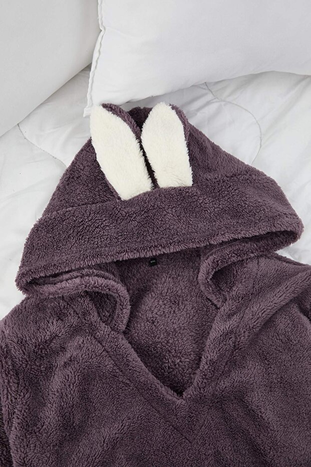Füme Wellsoft/Pлюшowy zestaw piżamowy z kapturem i detalami na uszach TBBAW25AI00021 - 5