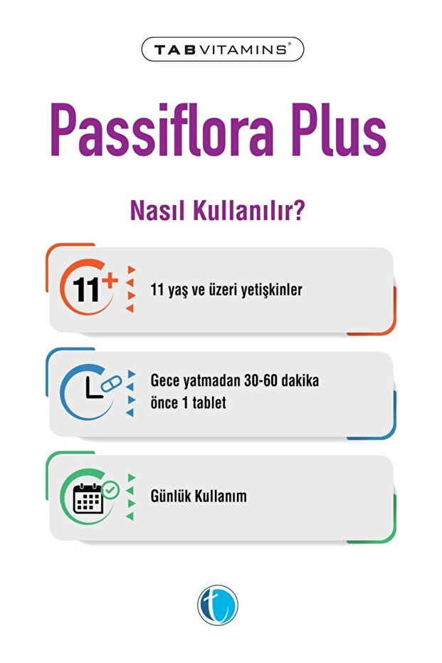 Tabvitamins Passiflora Plus 30 Tablet 8680133002922 - 4