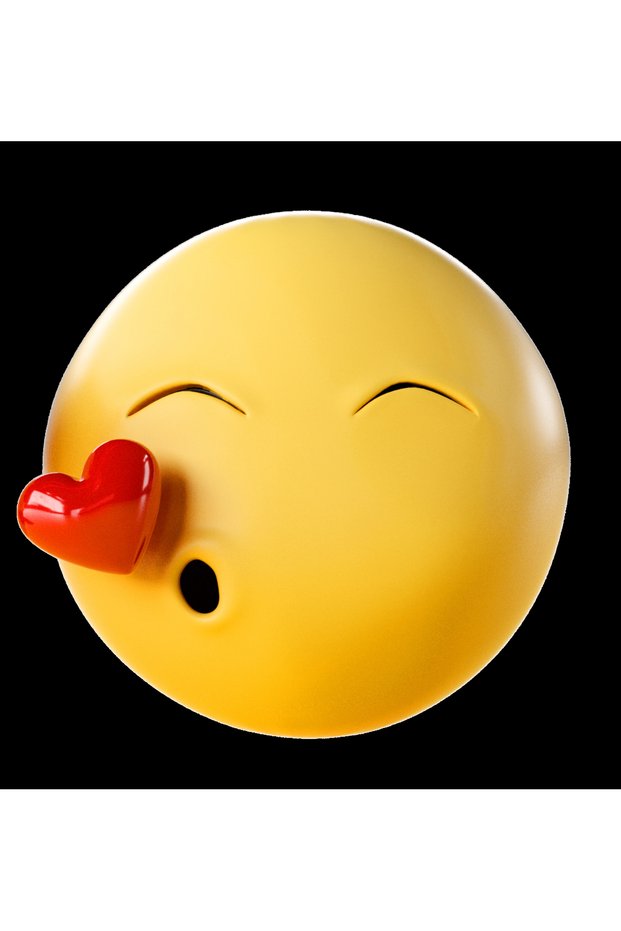 Emoji Sticker with Heart and Eyes 10X10 cm Colorful Sticker