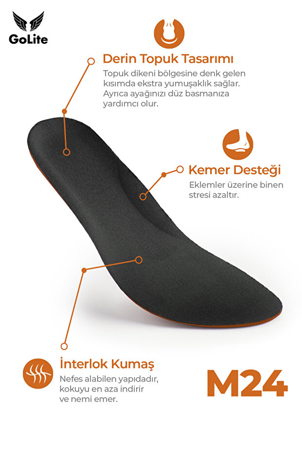 Extra Konfor Ayakkabı Tabanlığı, Memory Foam Hafızalı Topuk Dikeni Iç Tabanlığı - M24 Insole - 5
