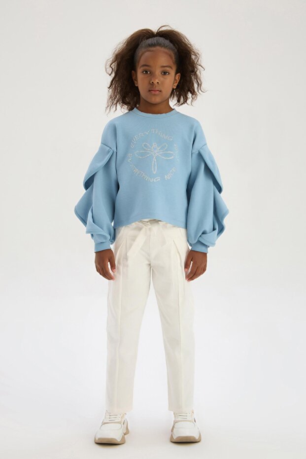 BG Store سويت شيرت أزرق للفتيات
