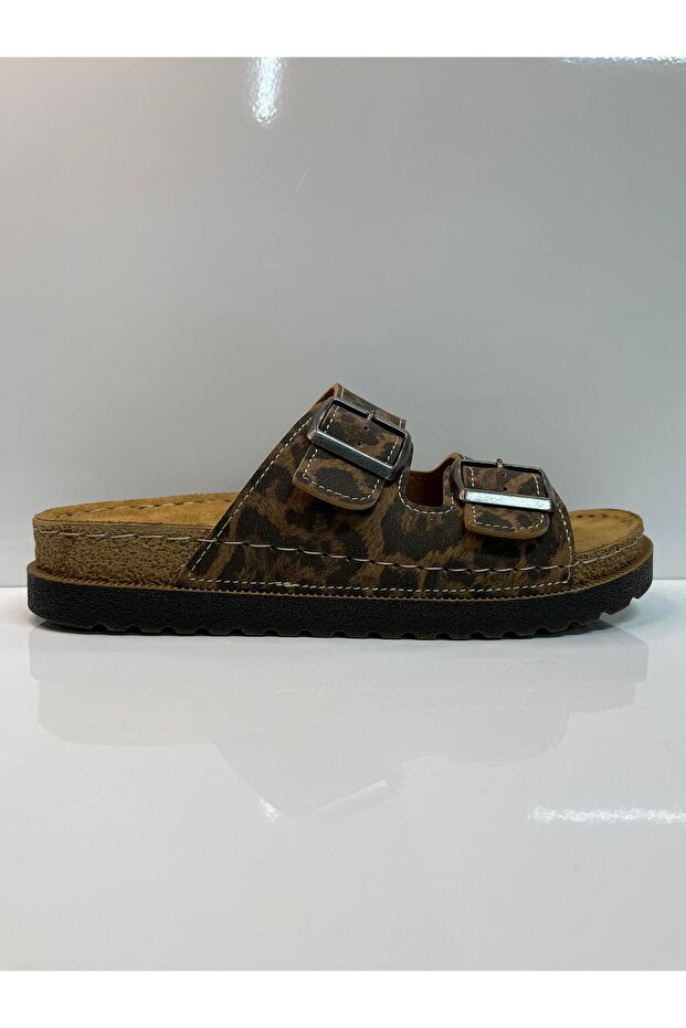 Papuci de damă din piele leopard - 4