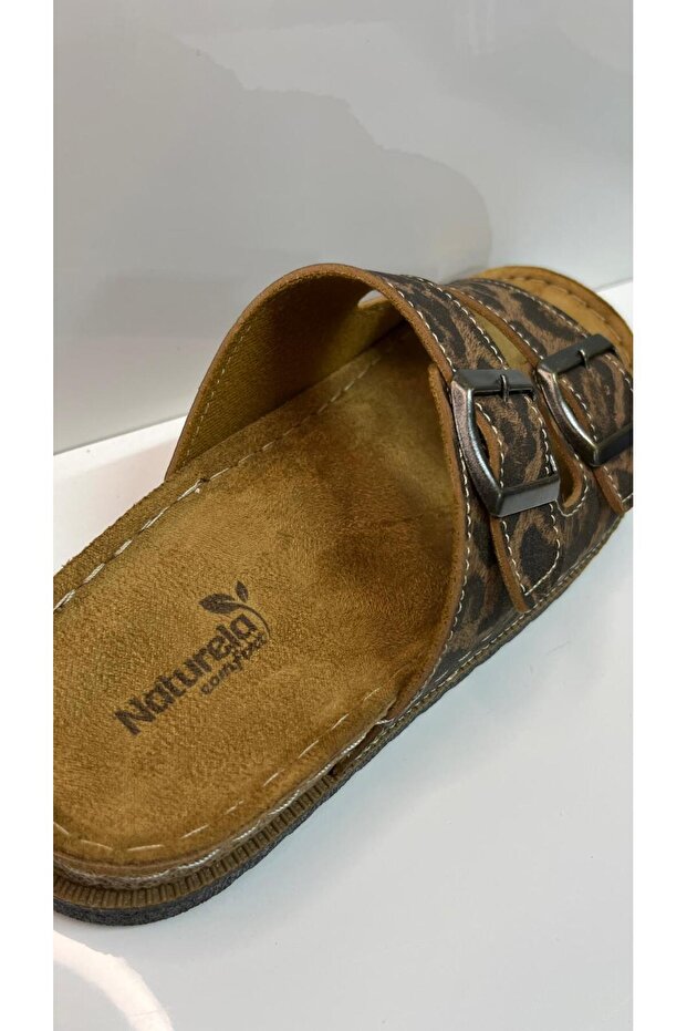 Papuci de damă din piele leopard - 7