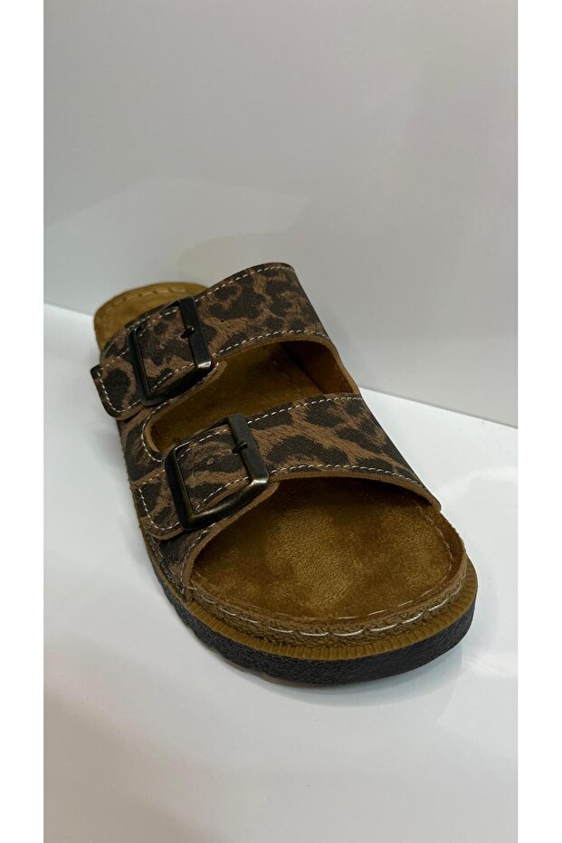 Papuci de damă din piele leopard - 8