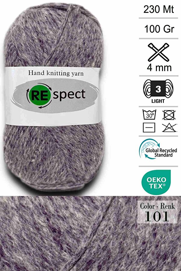 100gr-230mt Soft Akrilik Yün- Bebe İpi- 101 - 1