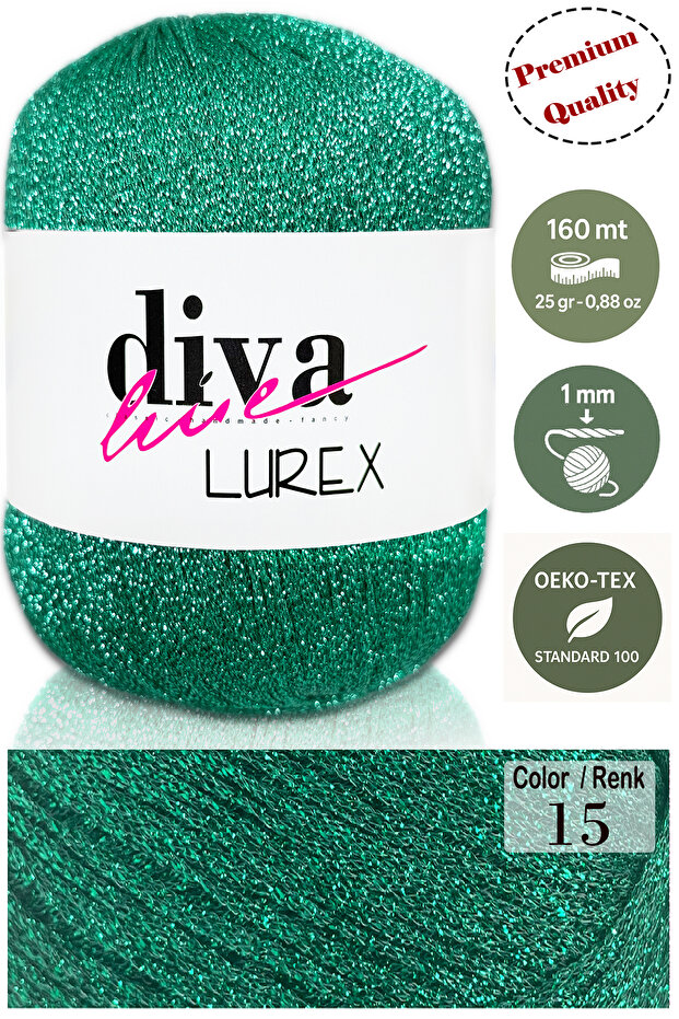 Diva Lurex 15 Zümrüt - 1