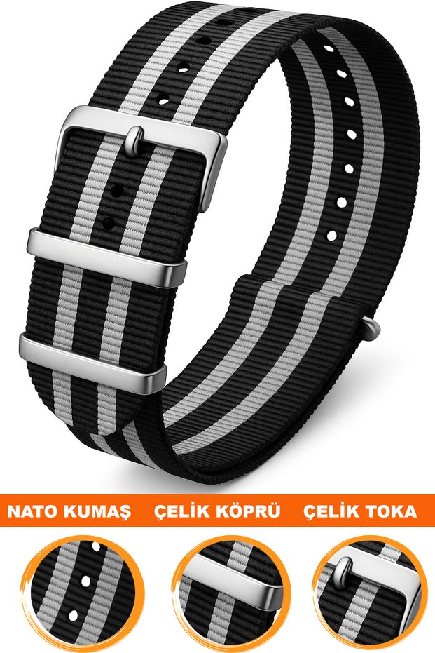 20mm Fossil-Welder-Casio-Seiko-Omega-Armani Watch Compatible Nato Textile Fabric Watch Band 20Model17