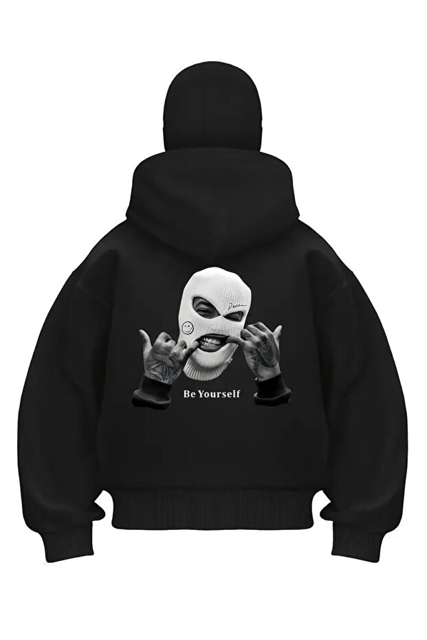 Snow Masked Ninja Unisex Sweatshirt Cardigan 2Strands Thick Fleece