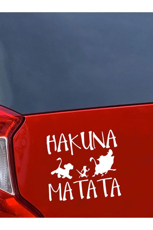 Hakuna Matata Auto Special New Sticker White 15 cm