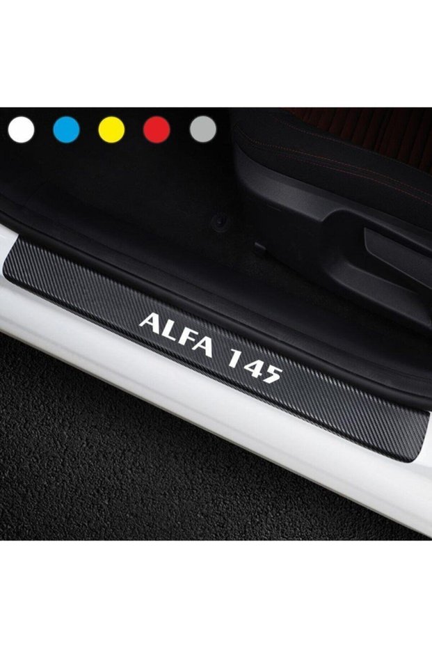 Custom New Compatible Accessory Auto Door Sill for Alfa Romeo 145 Custom New Sticker Carbon 4 Pcs