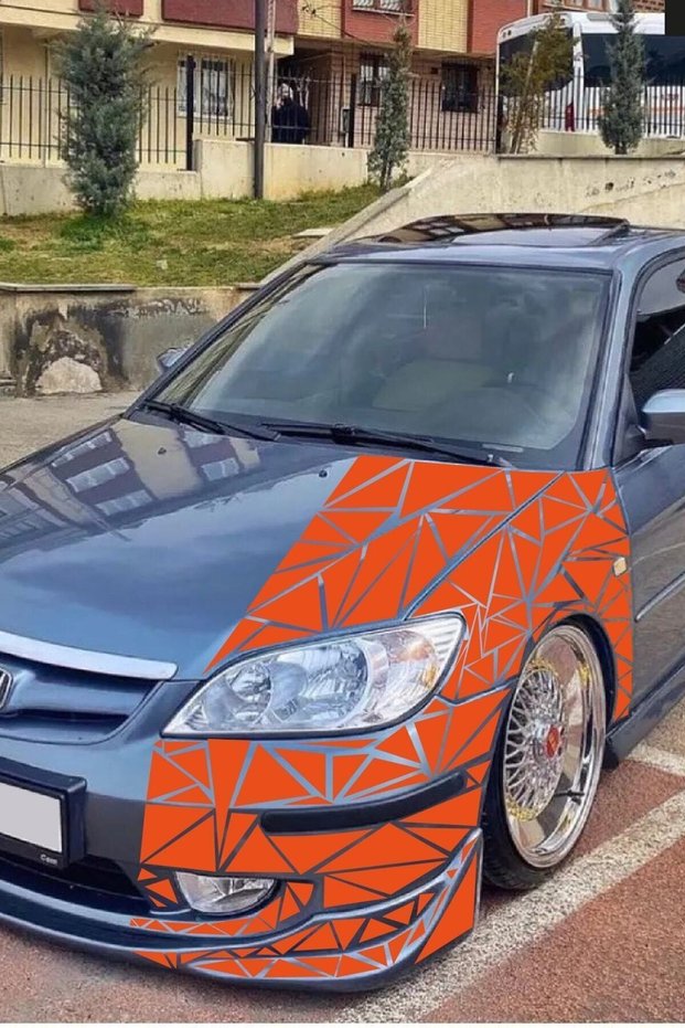 Triangle Cut Camouflage Car Covering Sticker Foil 1 Square Meter (Matte Foil Model)