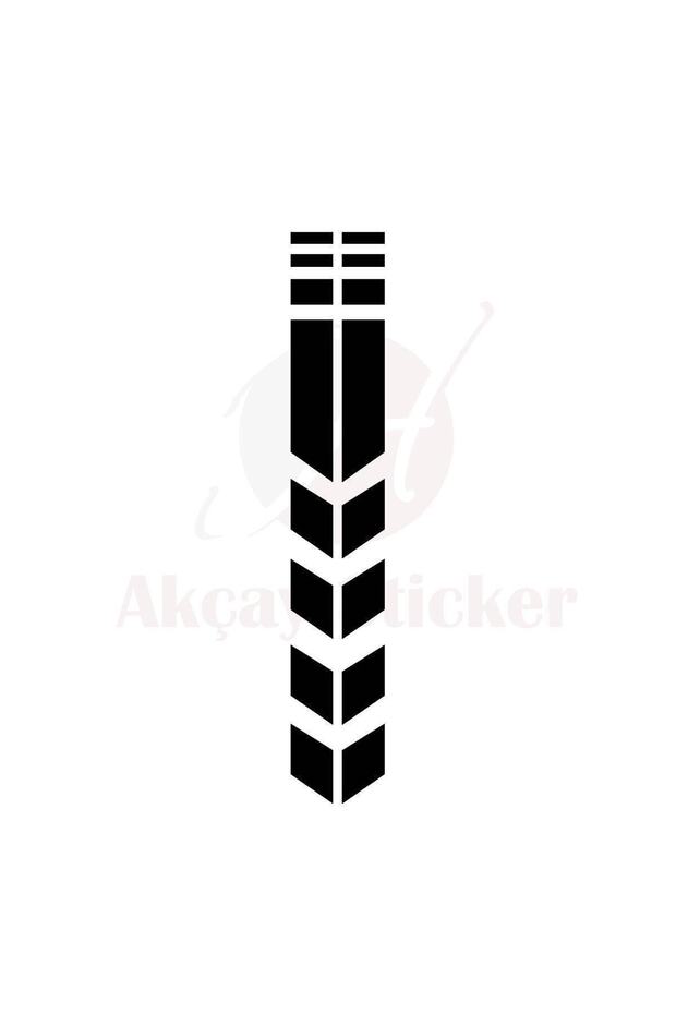 Motorcycle Fender Sticker Black 34 X 5.5 cm