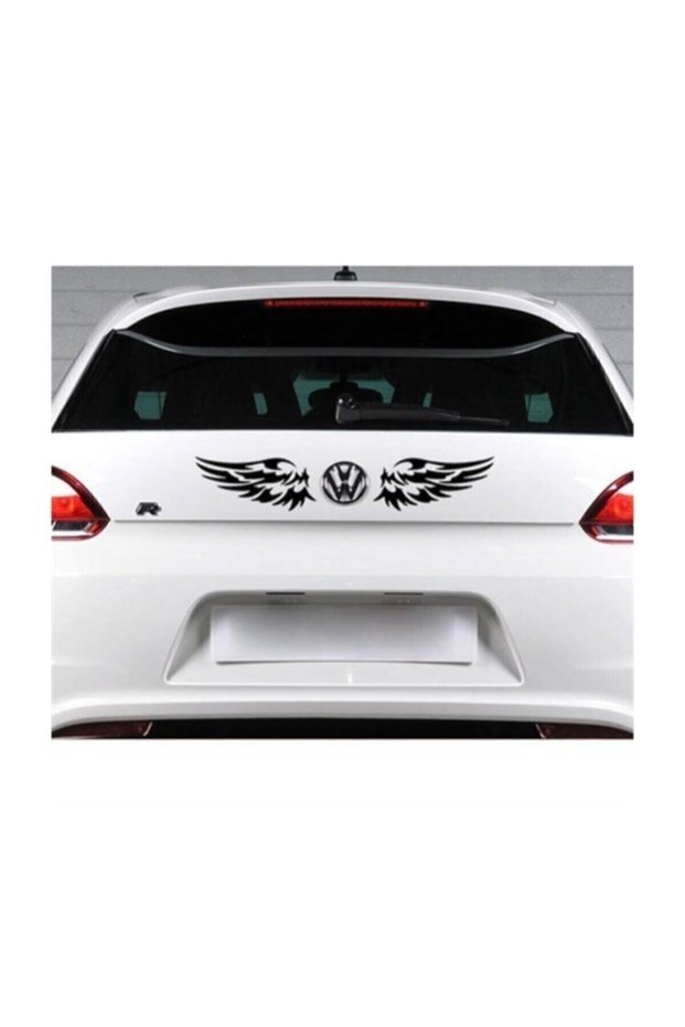 Wing Auto Sticker 2 Pieces Black 8*18 Cm