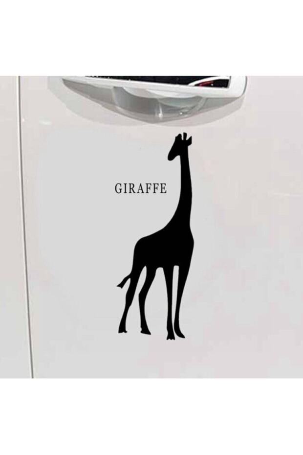 Giraffe Design Auto Sticker Black 15*8 Cm