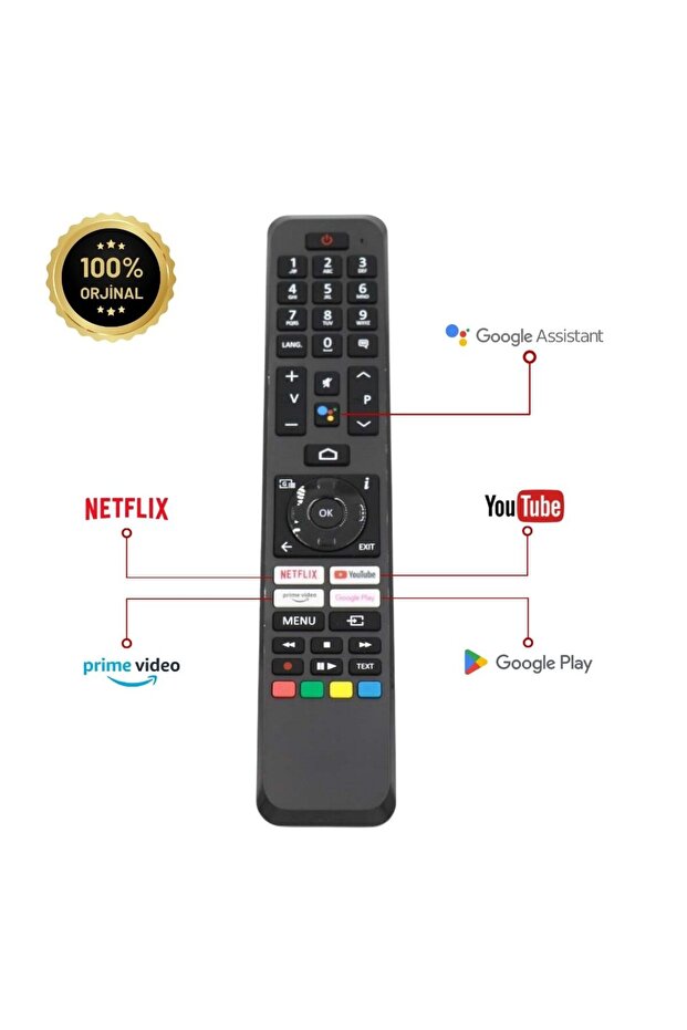 VESTEL Orijinal Akıllı TV Kumandası Siyah Rc45160 Rc43160 Ct-8563 Ct-8556-2387405