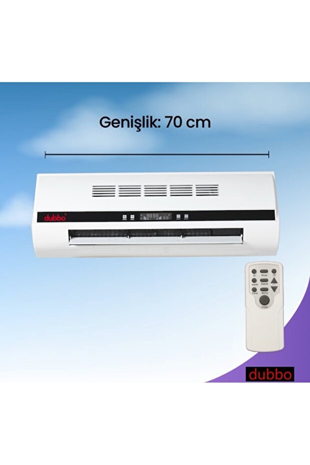 2200 watt klima duvar tipi sessiz ptc seramik ısıtıcı vantilatör - 3