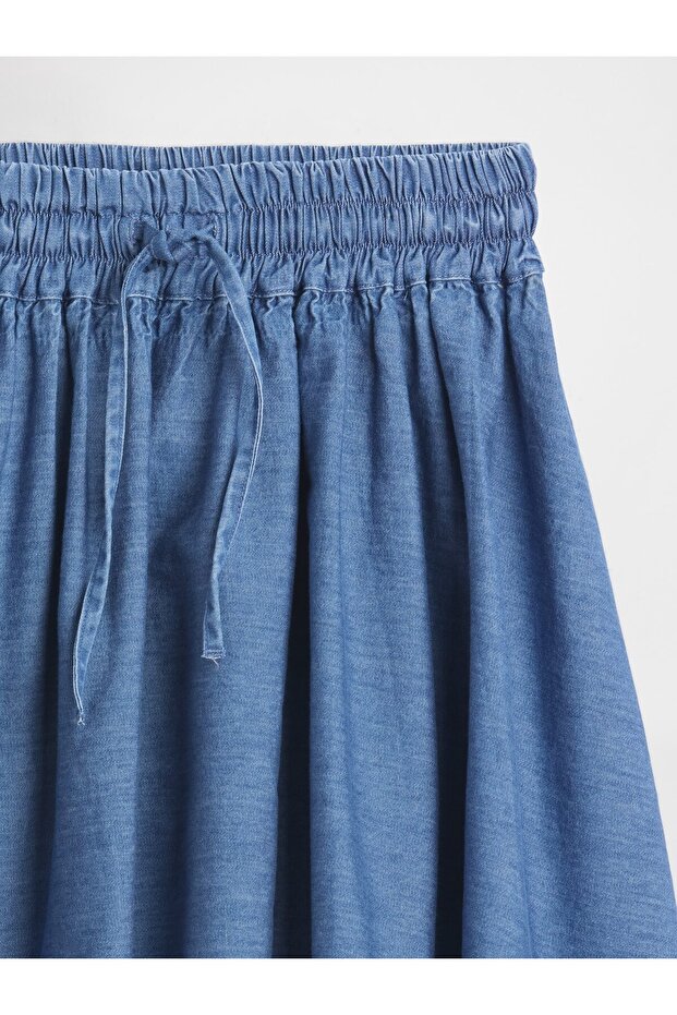 Kız Çocuk Mavi Pull-On Etek - 2